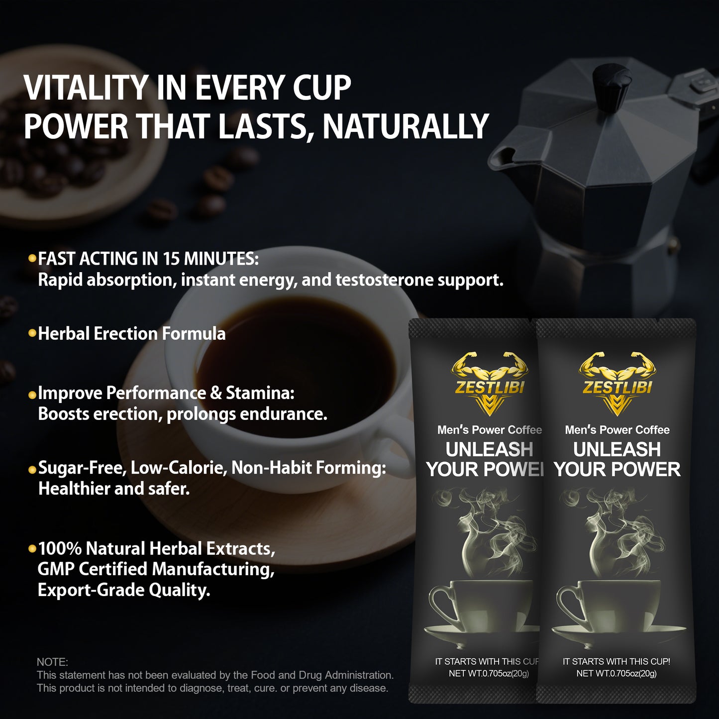 ZESTLIBI Performance Coffee - Natural Energy & Vitality Blend