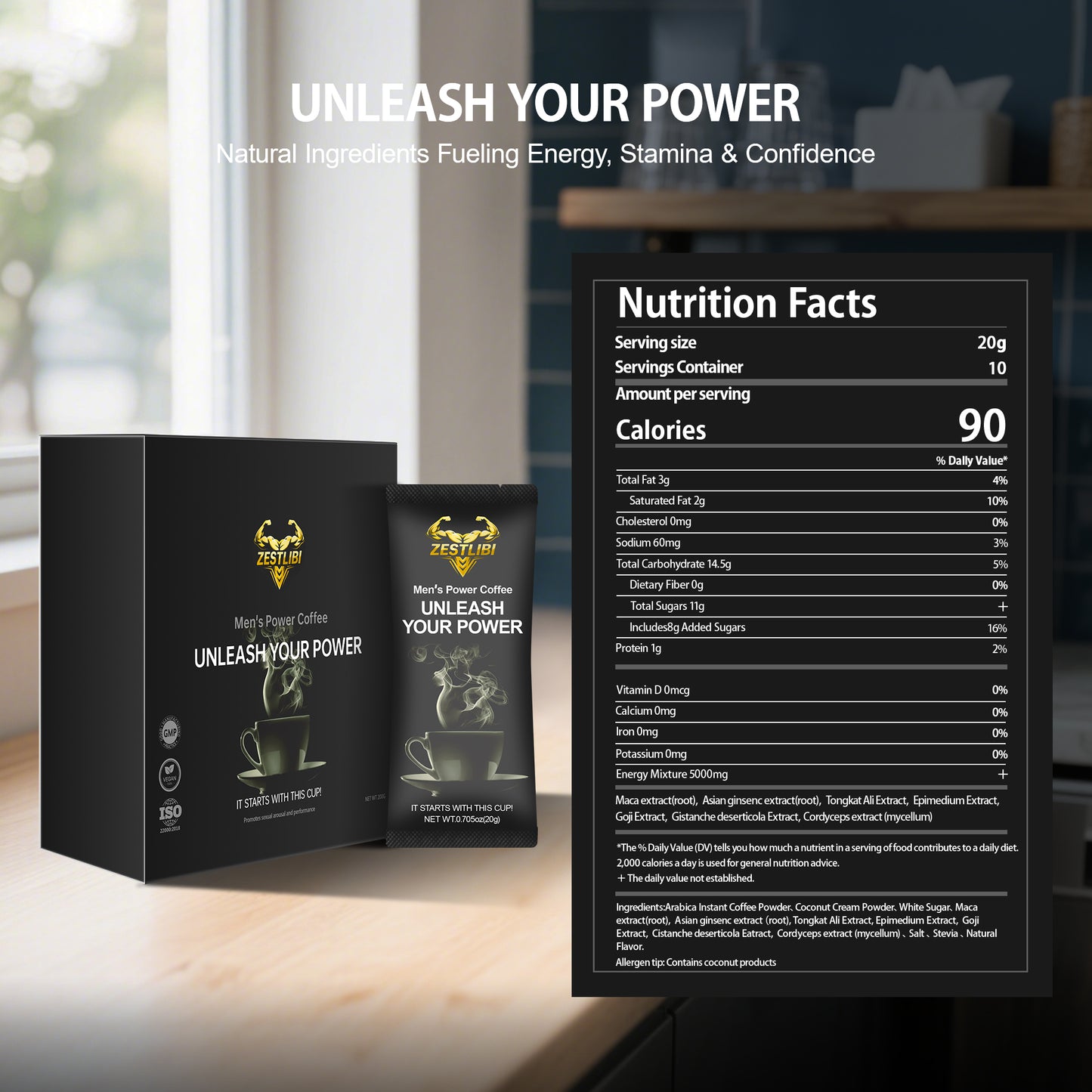ZESTLIBI Performance Coffee - Natural Energy & Vitality Blend